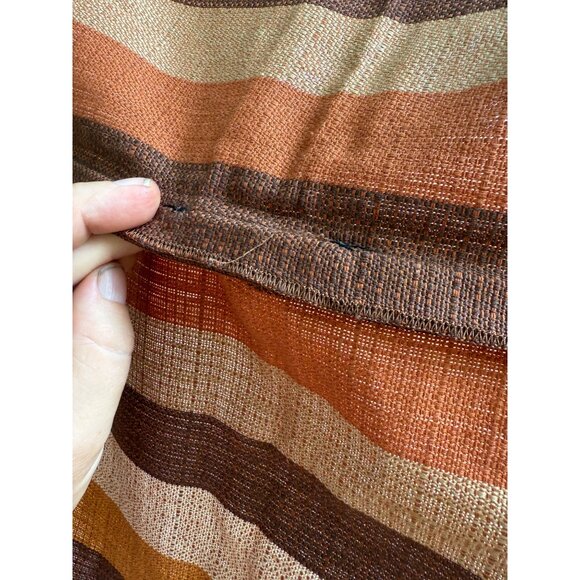 70s Fall Stripes Round Tablecloth Custom Made 62" Diameter - Picture 6 of 7